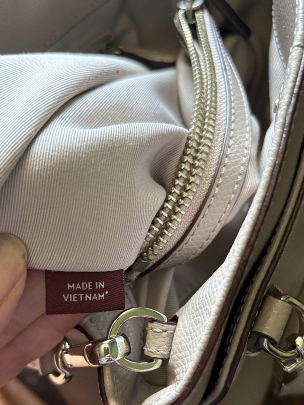 Coach Bags | Coach F34663 Minetta Chalk Cross-Grained Leather crossbody - Picture 12 of 12